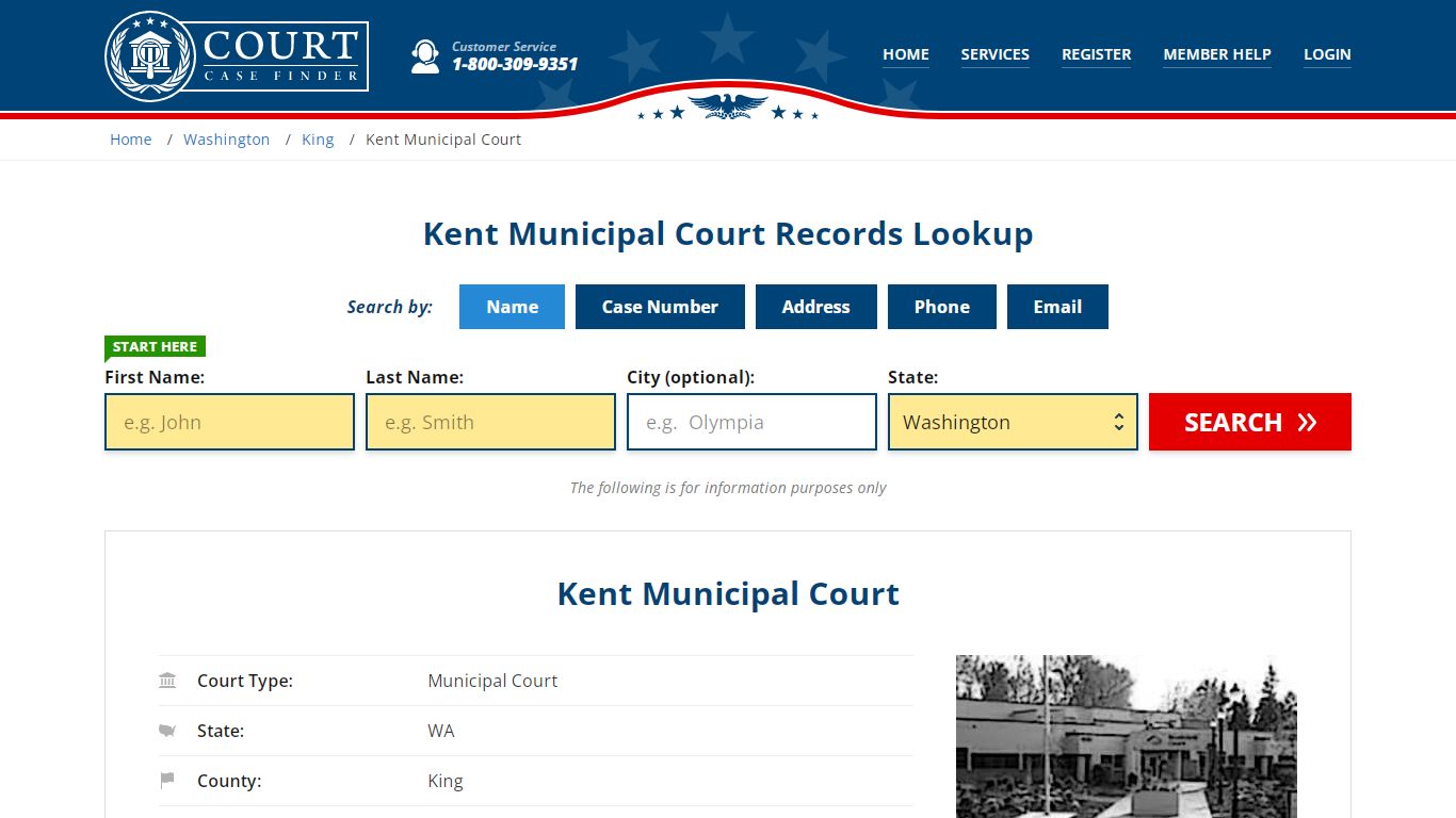 Kent Municipal Court Records Lookup - CourtCaseFinder.com